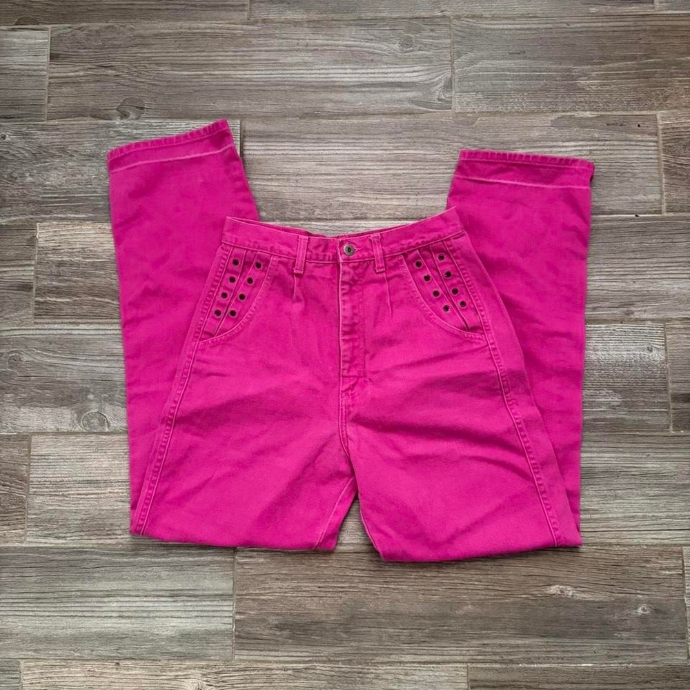 Vintage wrangler pink bareback western jeans
